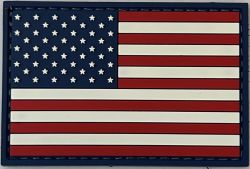 PVC USA FLAG Patch - RED, WHITE & BLUE
